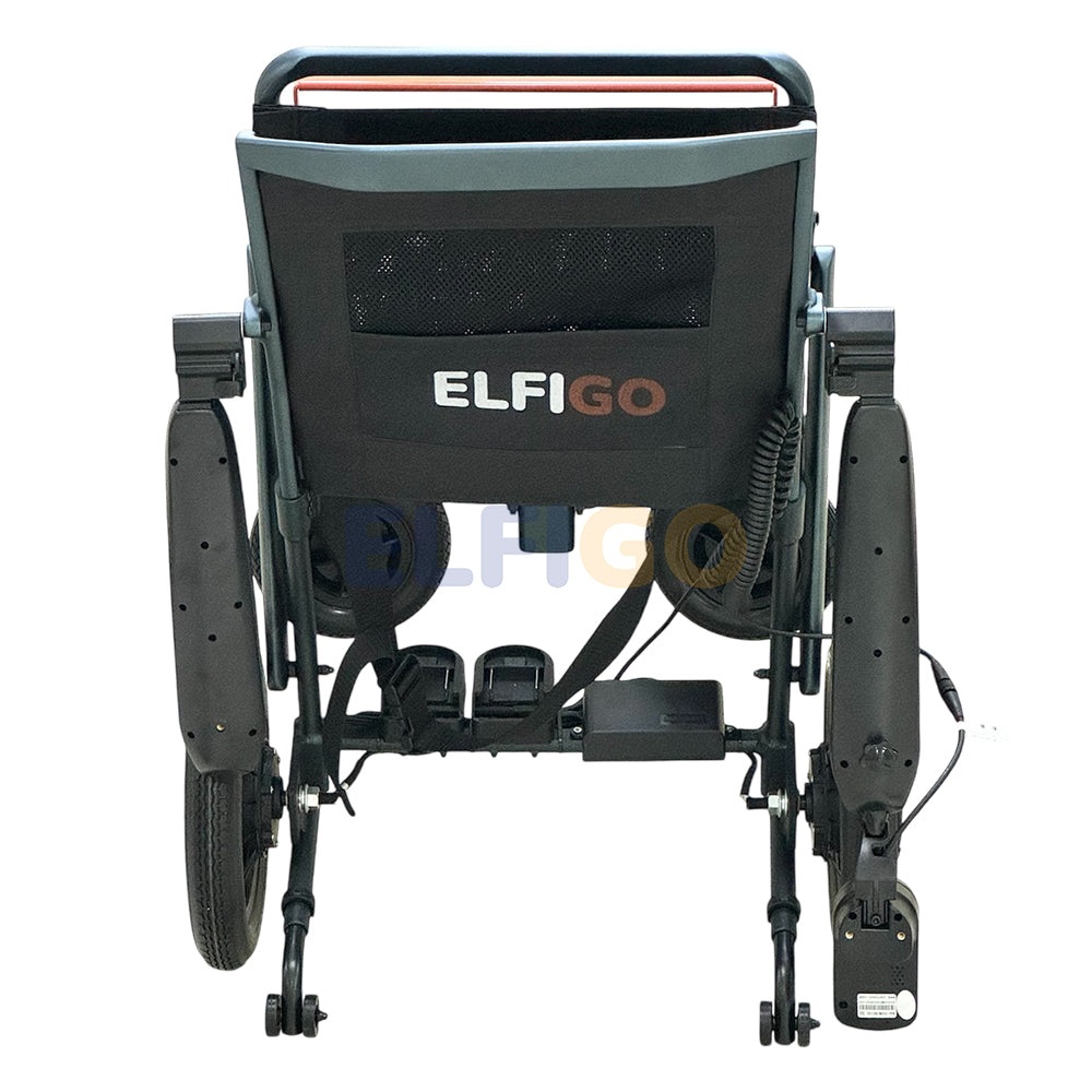 Black Diamond Electric Powered Motorised Wheelchair (11 kg) Folded Back